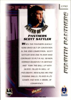2002 Select Challenge - Club Player of the Year #CP10 Scott Sattler Back